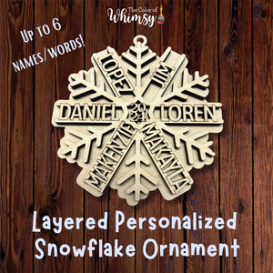 Personalized Name Snowflake Ornament