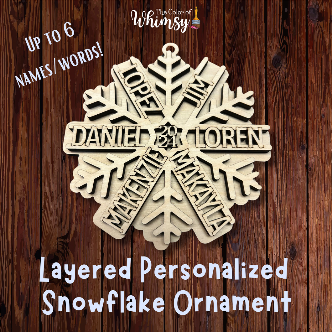 Personalized Name Snowflake Ornament