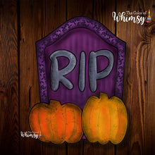 Load image into Gallery viewer, Tombstone with Pumpkins SVG Cut File
