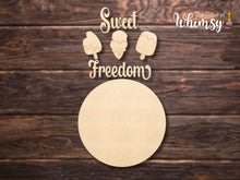 Load image into Gallery viewer, Lets Paint! Sweet Freedom or Stars and Stripes Welcome Door Hangers
