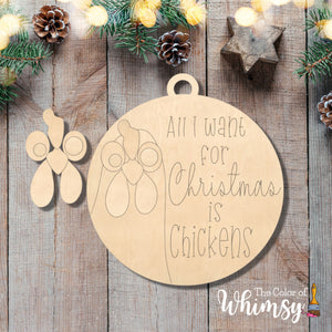 Funny Chicken Christmas Ornaments