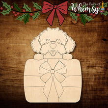 Load image into Gallery viewer, Peeking Dog with Gift

