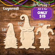 Load image into Gallery viewer, *SALE* 3 Mardi Gras Gnomes for $15
