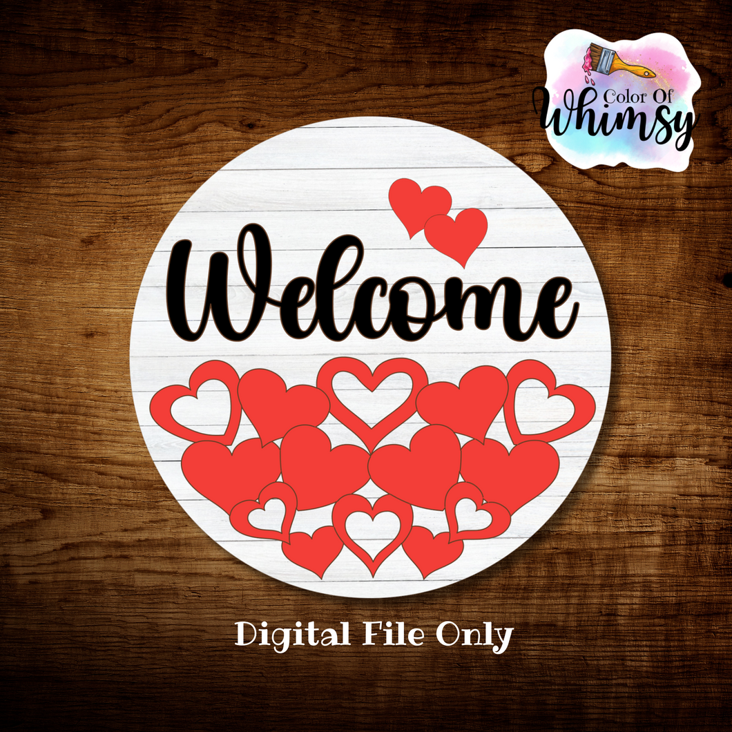 Layered Welcome with Hearts