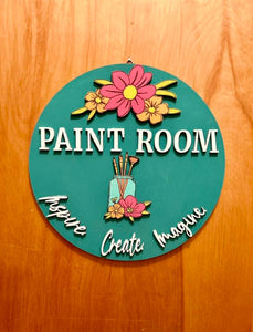 Paint Room Round - Layered or Etched