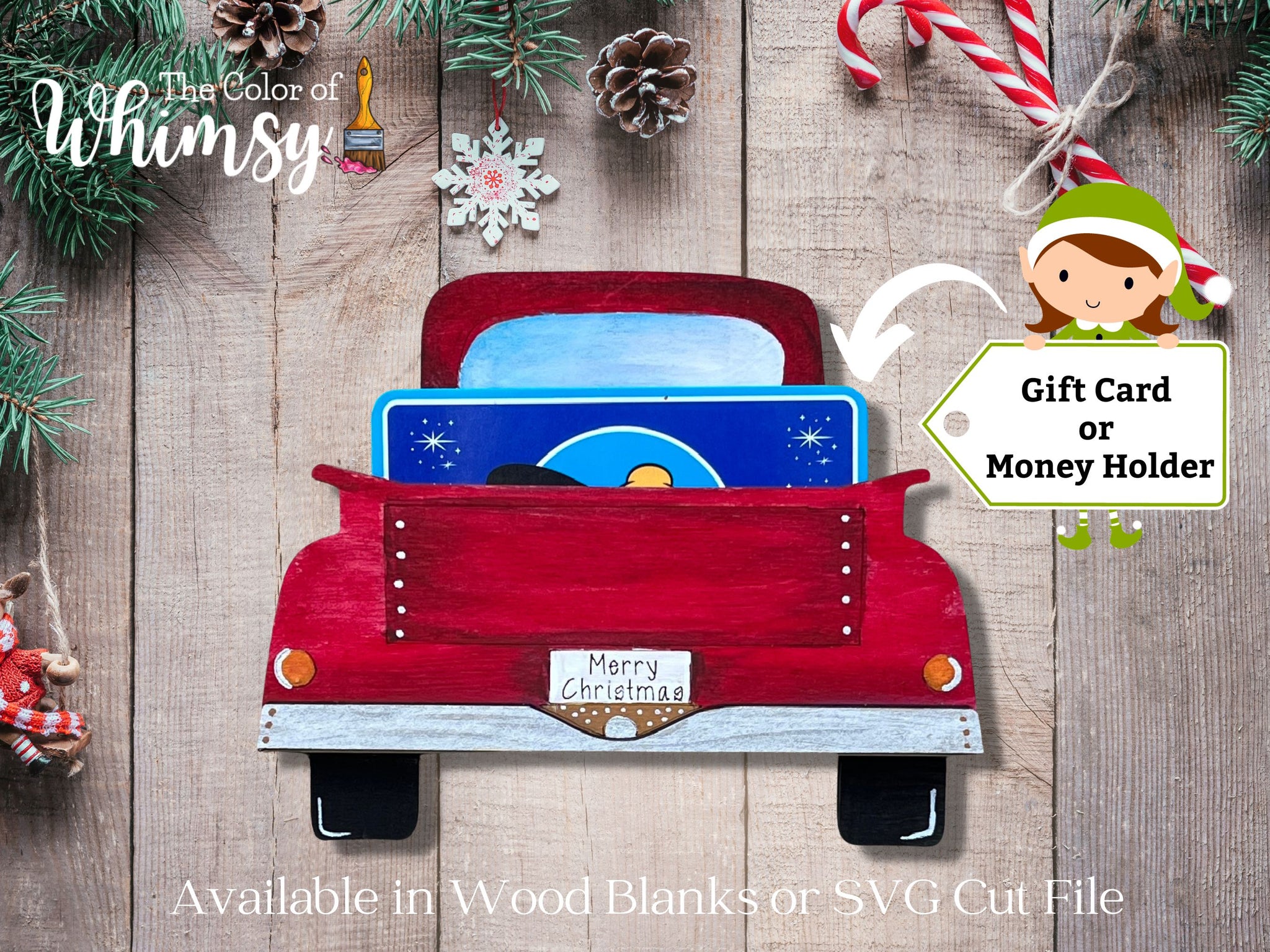 money holder tree ornaments Christmas Gift Card Holder Ornaments Unfinished Wood Shape for DIY Craft – The Color of Whimsy