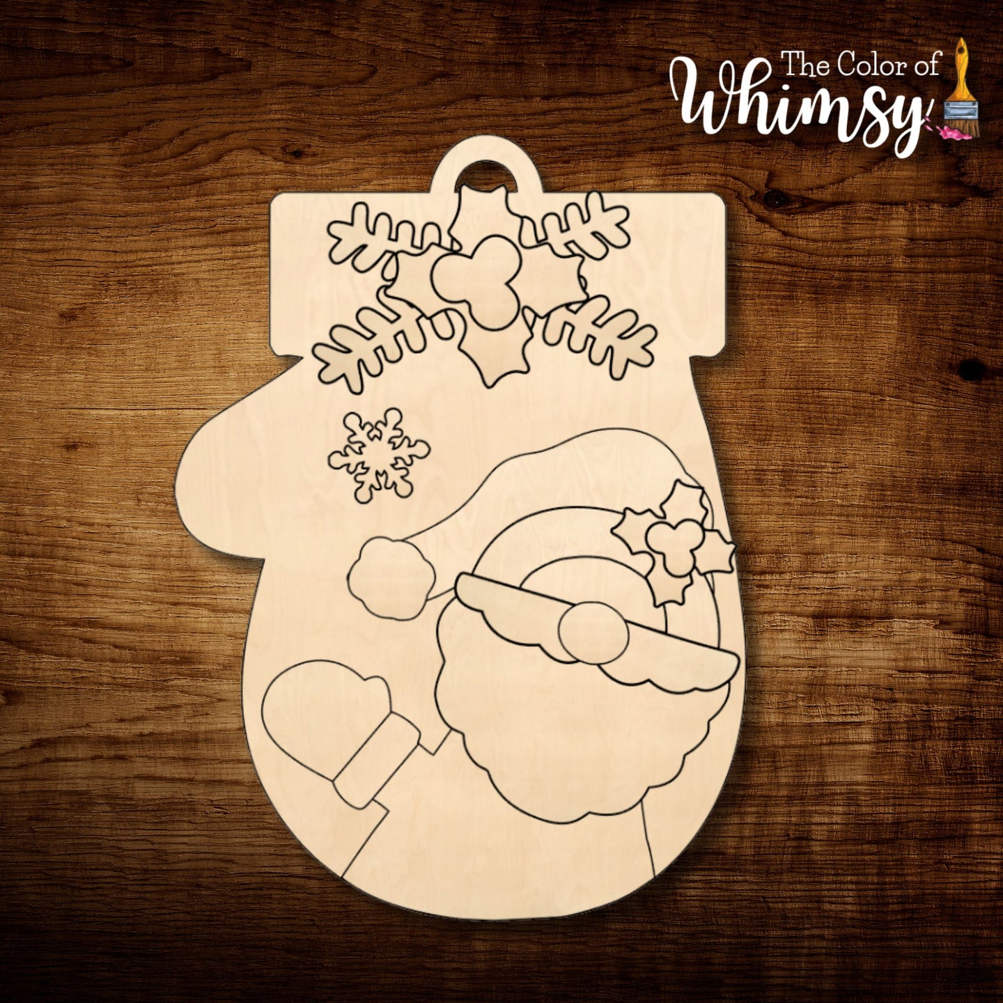Santa Mittens Santa Mitten Ornament Unfinished Wood Cut Out Ready to Paint – The ...