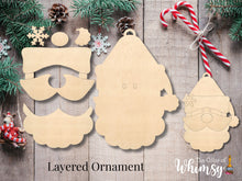 Load image into Gallery viewer, Santa Ornament Layered
