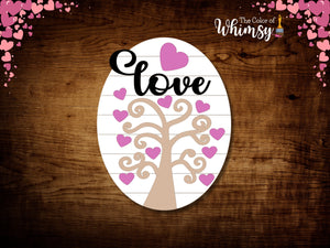 LOVE Tree Layered OVAL