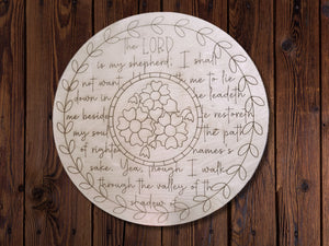 The LORD is My Shepherd Floral Round