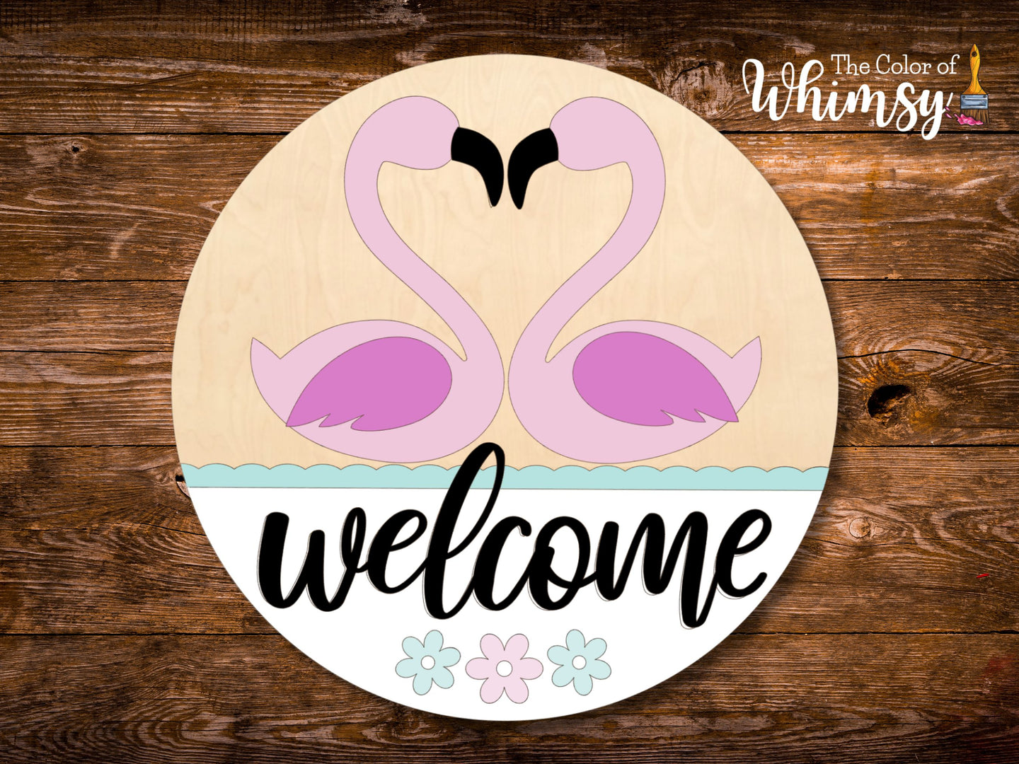 Flamingo Welcome Door Hanger