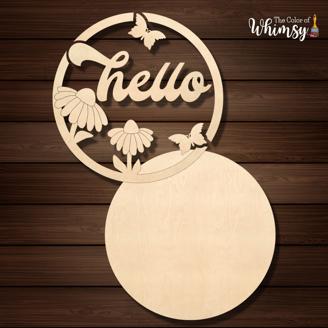 Retro Hello Round (Layered and Single Layer)