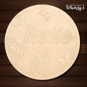 Retro Hello Round SVG ONLY