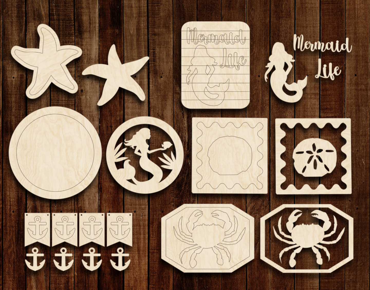 Beach Mermaid Tiered Tray