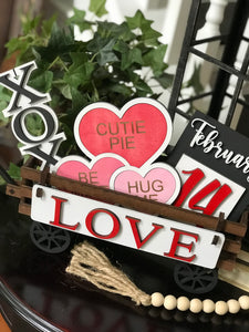Wagon Table Sitter Love Valentine Additions