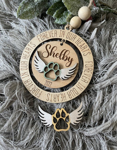 Dog or Cat Forever In Out Hearts Ornament
