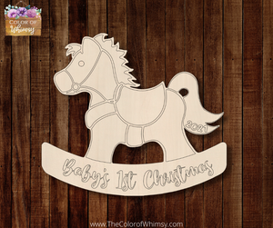 Rocking Horse Baby's 1st Christmas Ornament