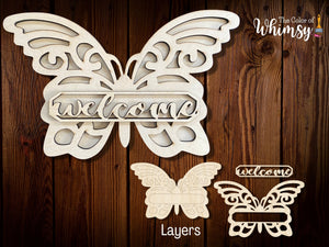 Butterfly Welcome Layered