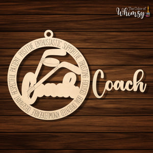 Layered Coach Hockey Ornament