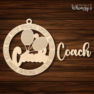 Layered Coach Tennis Ornament