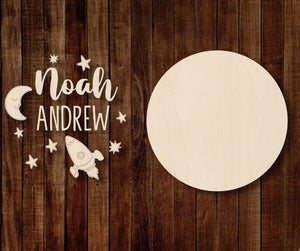 Layered Space Name Sign Kit - Personalized