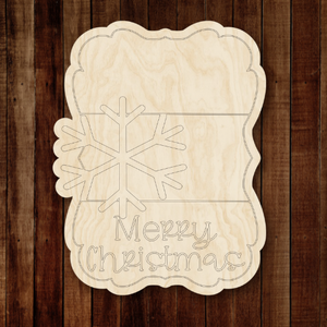 Merry Christmas Snowflake Plaque