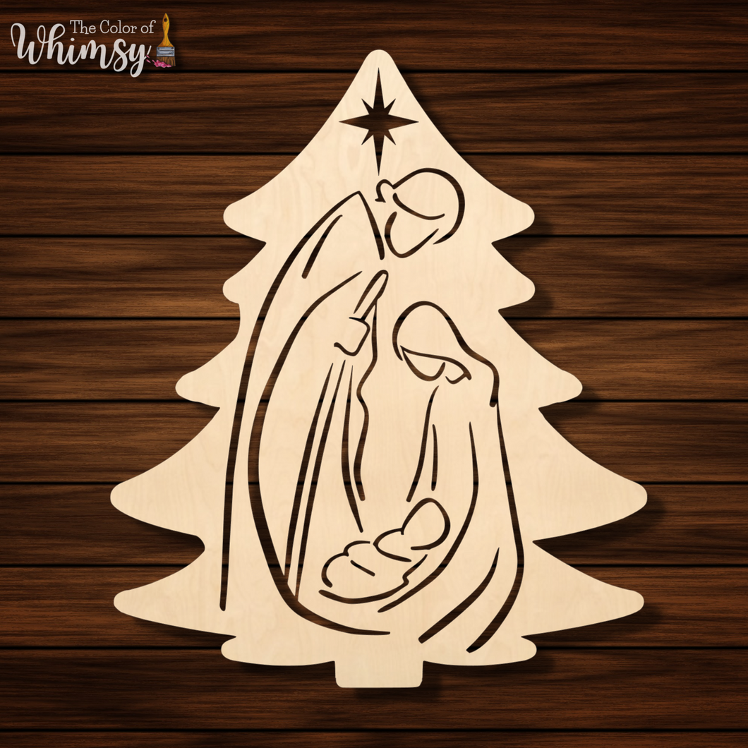Nativity Scene in Christmas Tree