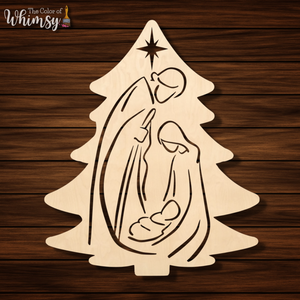 Nativity Scene in Christmas Tree Ornament