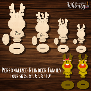 Personalized Reindeer Family