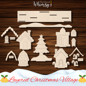 Layered Christmas Village Kit