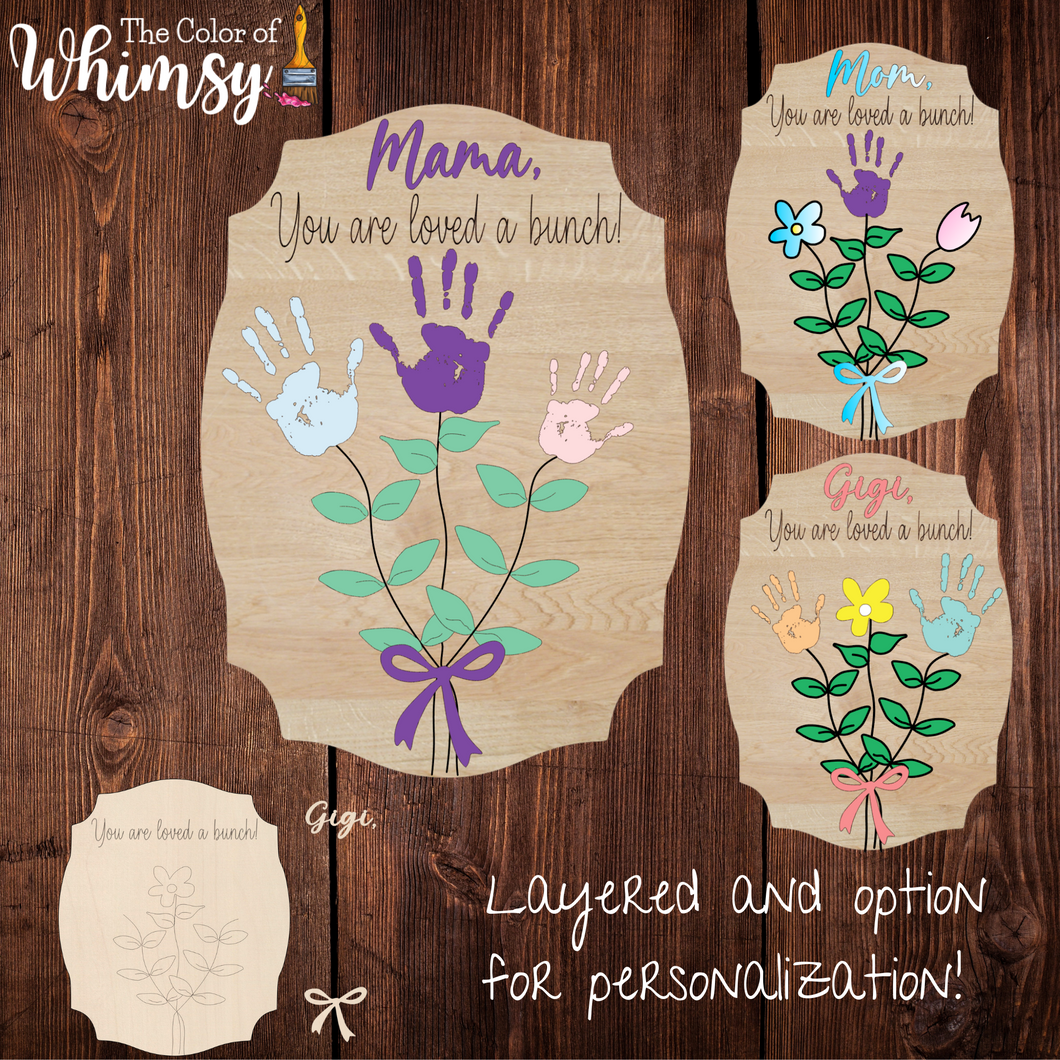Layered Handprint Flowers - Option to Personalize