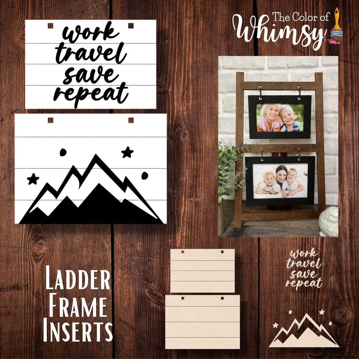 Travel Ladder Inserts Unfinished Wood Shape – The Color of Whimsy