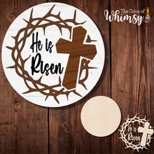 Load image into Gallery viewer, Layered Crown of Thorns He is Risen Sign

