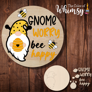 Layered Gnome Worry Bee Happy