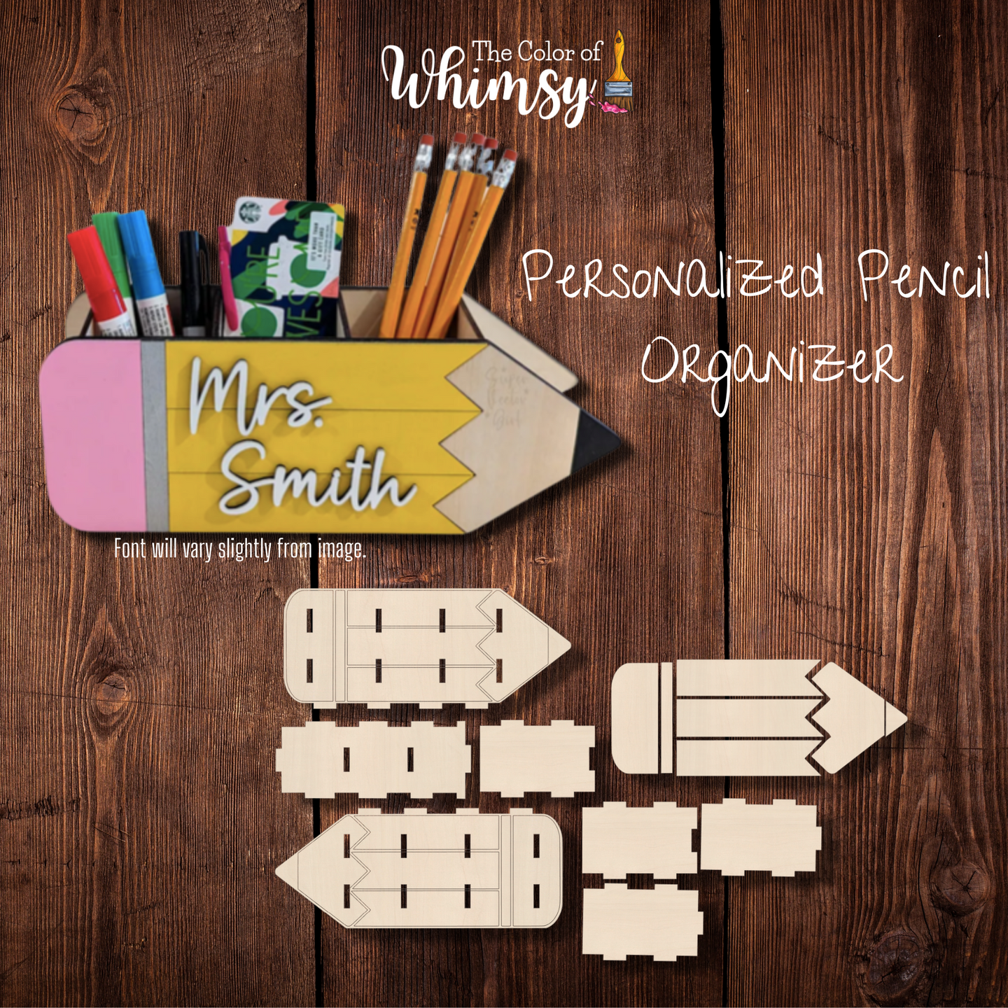 Personalized Pencil Box Organizer