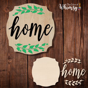 Home with Laurels  (Layered or Etched)