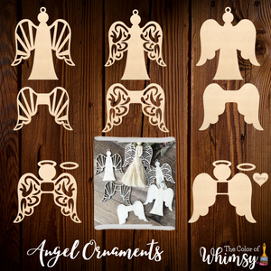 Angel Ornaments with Option for Macramé/Yarn Additions