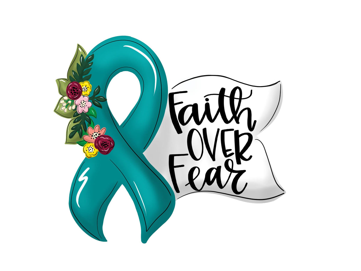 Faith Over Fear Ribbon Unfinished Wood Cutout – The Color of Whimsy
