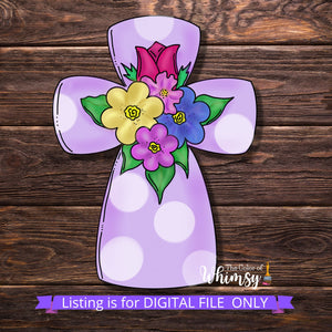 Cross Floral SVG Cut File