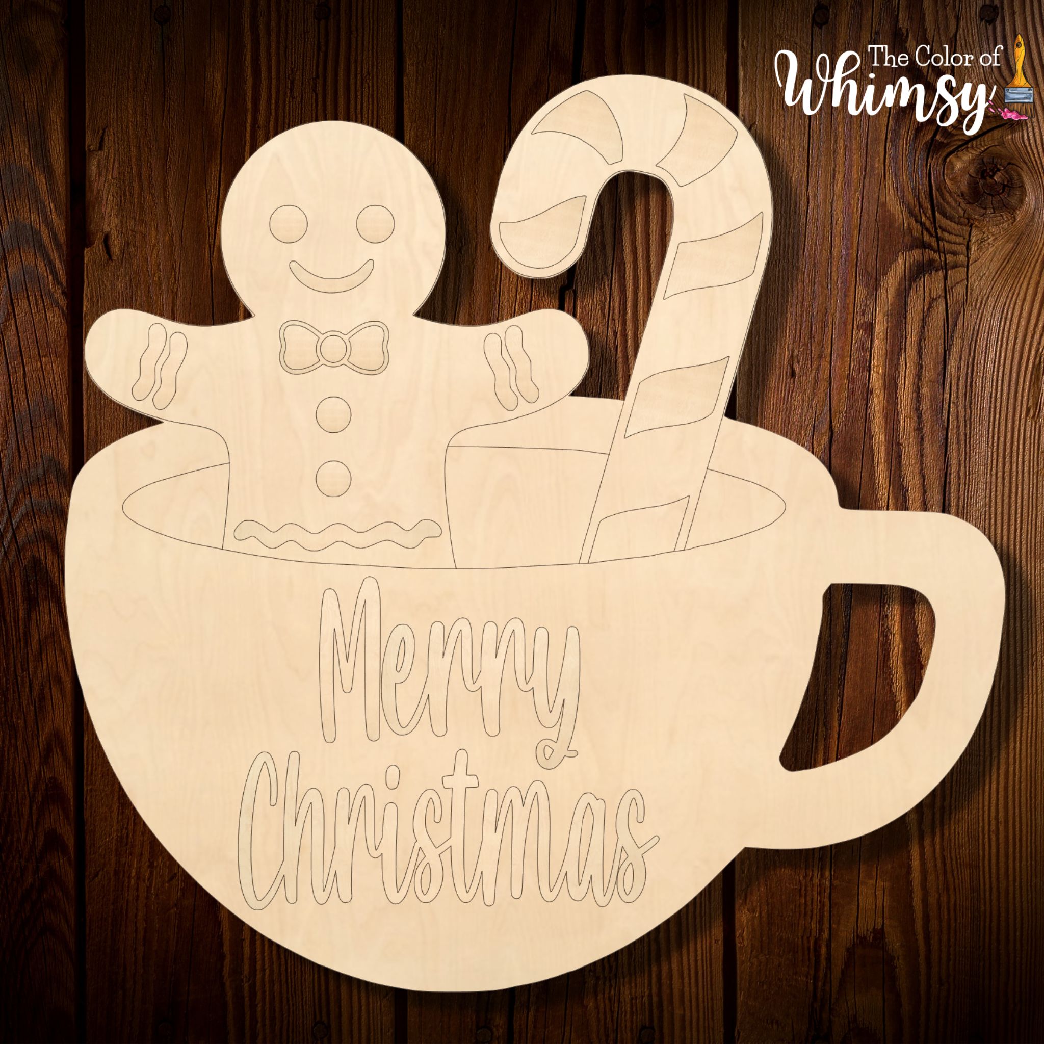 Gingerbread Man Mug Unfinished Wood Cut Out – The Color of Whimsy