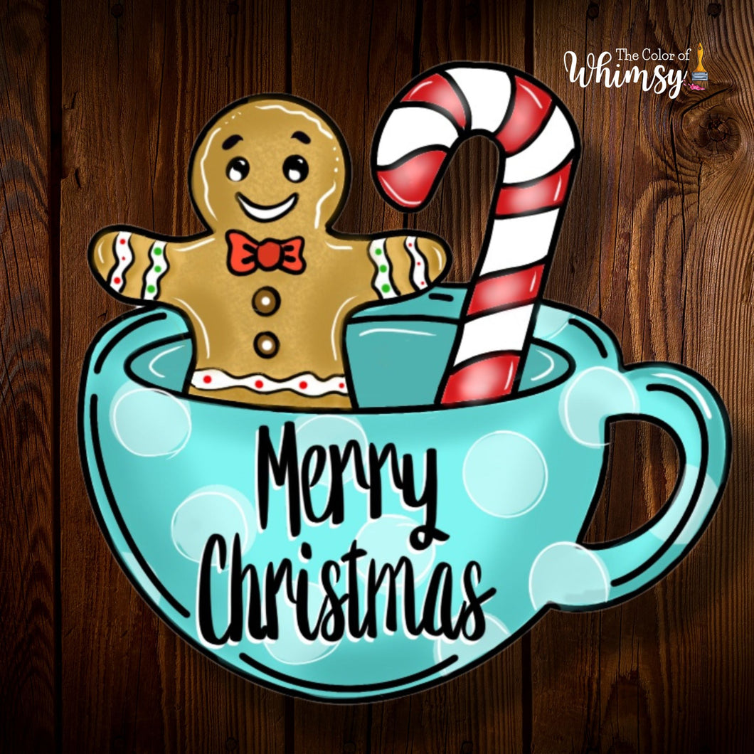 Gingerbread Man Mug Unfinished Wood Cut Out – The Color of Whimsy