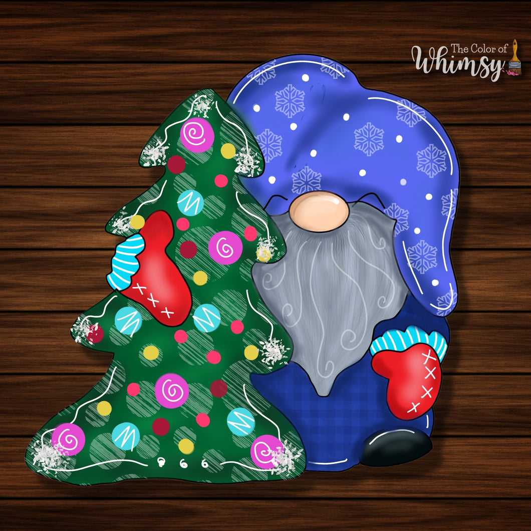 Gnome with Christmas Tree