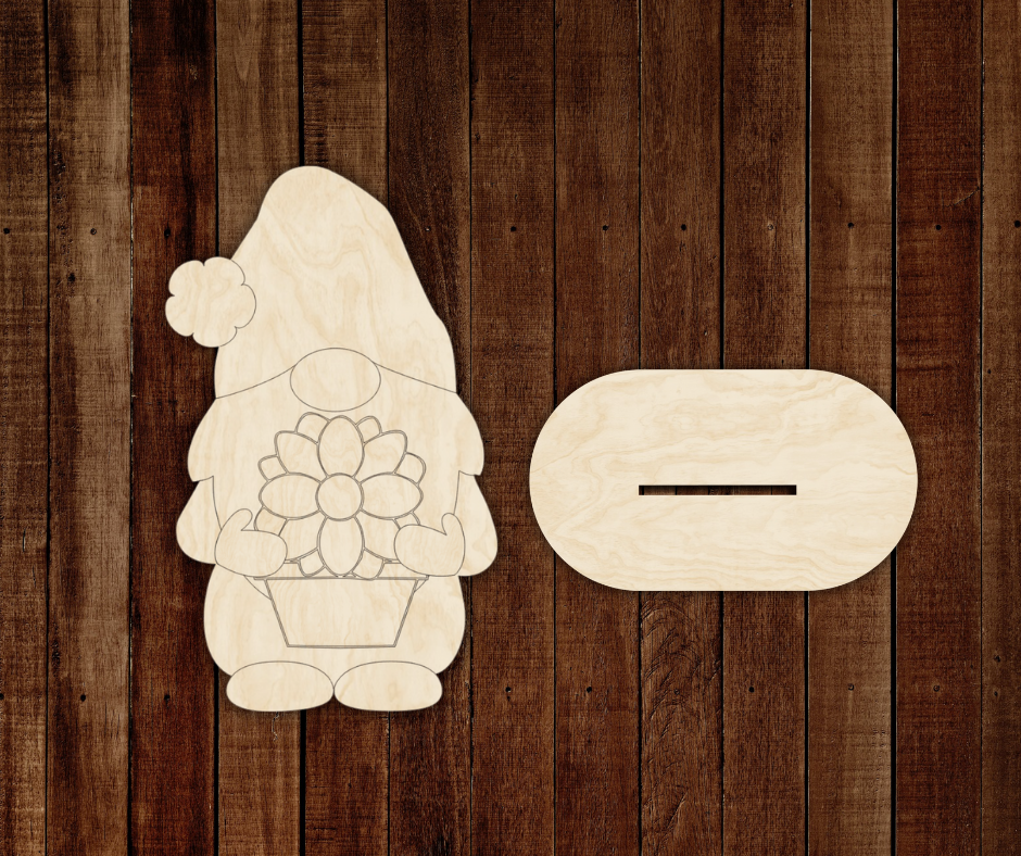 Gnome Holding Flower Pot with Stand - 6