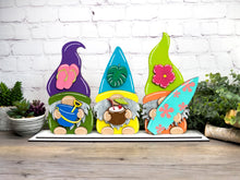 Load image into Gallery viewer, Three Summer Gnomes with Stand
