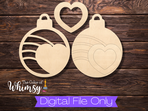 Pet Memorial Ornament with Heart Frame SVG Cut File