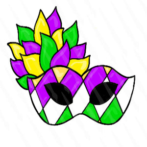 Mardi Gras Sign Mask