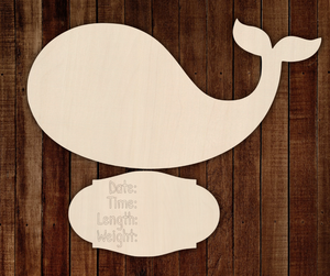 Whale Baby Birth Announcement Set