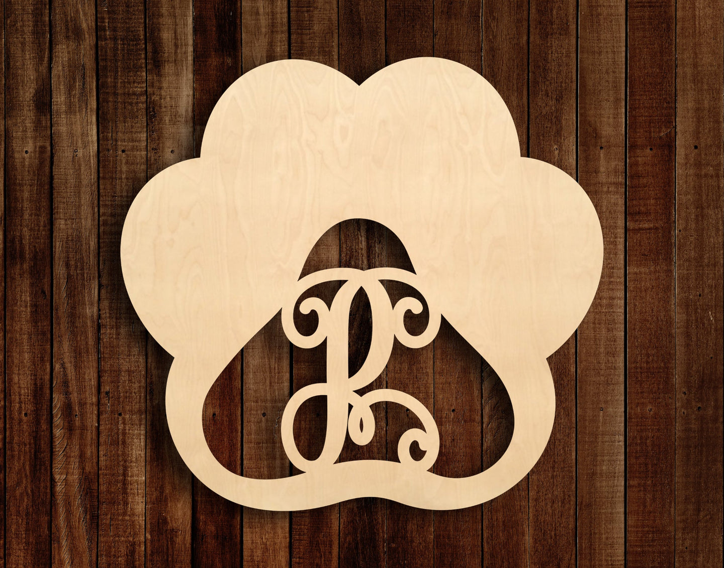 Paw Monogram Ornament
