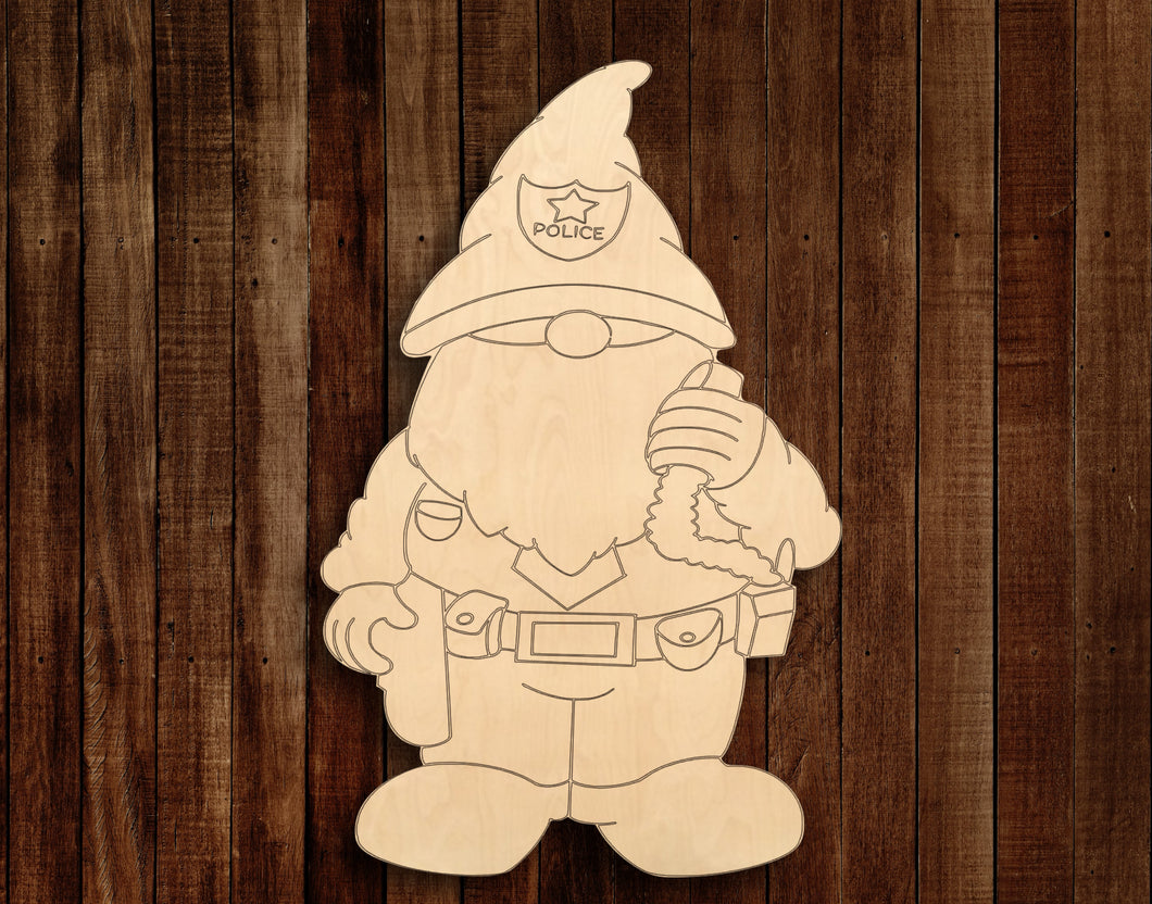 Police First Responder Gnome