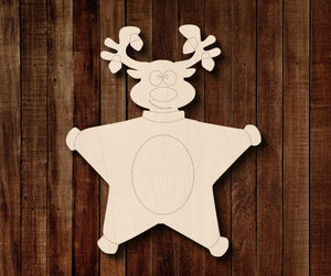 Reindeer Star Ornament